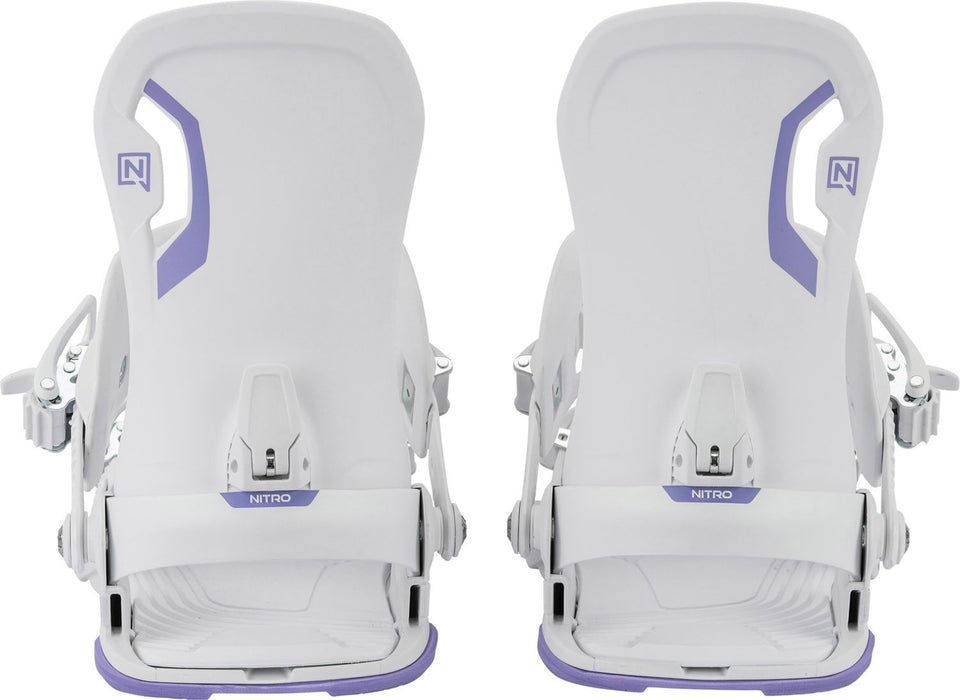 Nitro Charger Mini Youth Snowboard Bindings Small (US Kids 3 - 6.5) White New