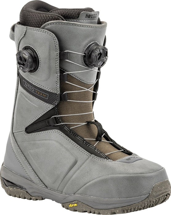 Nitro Team Boa Snowboard Boots US Men's Size 10.5 Charcoal New 2025