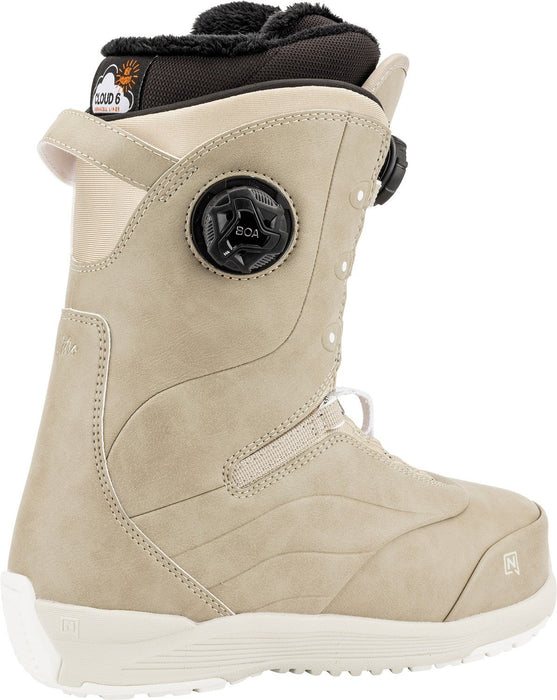 Nitro Crown BOA Snowboard Boots, Women's 7.5 Sand Beige New 2025