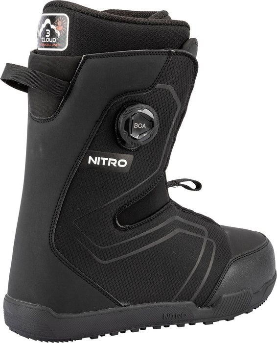 Nitro Sentinel Boa Snowboard Boots US Men's Size 8.5 Black New 2026