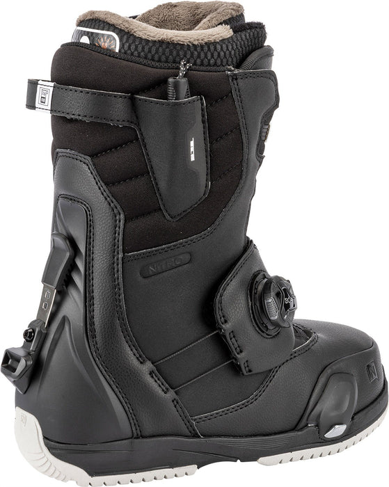 Nitro Cave TLS Step On Compatible Snowboard Boots, Women's 7.5 Black New 2026
