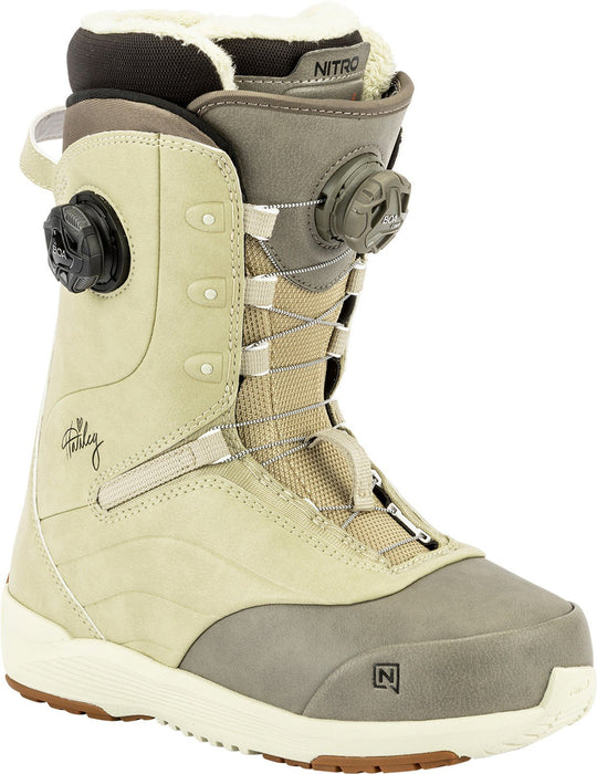 Nitro x Hailey Langland Crown BOA Snowboard Boots, Women's 8 Sand New 2026