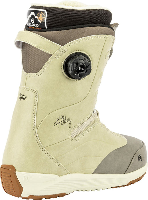 Nitro x Hailey Langland Crown BOA Snowboard Boots, Women's 7.5 Sand New 2026