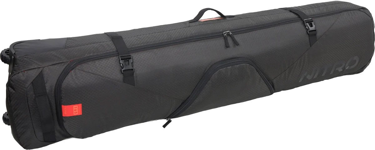 Nitro Tracker Wheelie Wheeled Padded Snowboard Travel Bag 165 cm Raven Black New