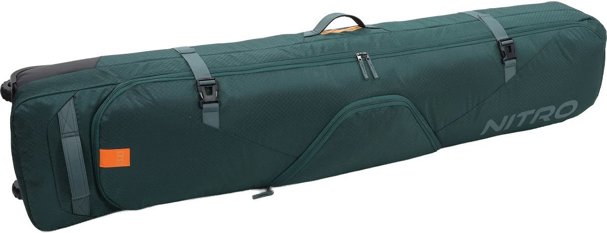 Nitro Tracker Wheelie Wheeled Padded Snowboard Travel Bag 165cm Jungle Green New