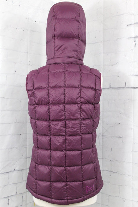 Burton AK Squall Hooded Down Vest Women's Medium Purple Starling New