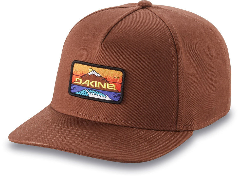 Dakine All Sports Patch Ball Cap Snapback Curved Brim Hat Cappuccino Brown New