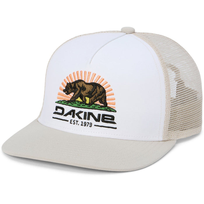 Dakine All Sports Trucker Cap Snapback Mid Crown Curved Brim Hat Silver Lining