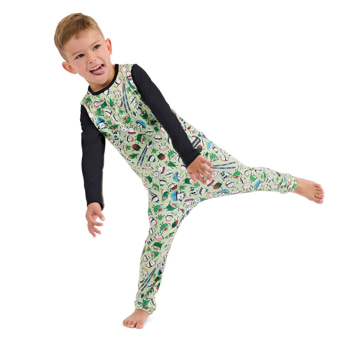 BlackStrap Kid's Little Pine Base Layer Pants Bottom 5T Sushi Sprout Print New