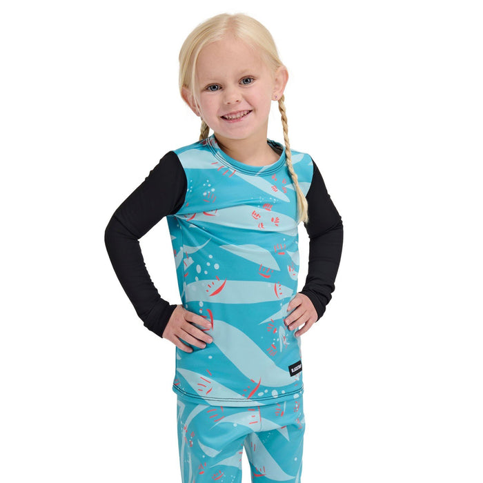 BlackStrap Kid's Little Pine Base Layer Crewneck Shirt 5T Origami Glacier Print