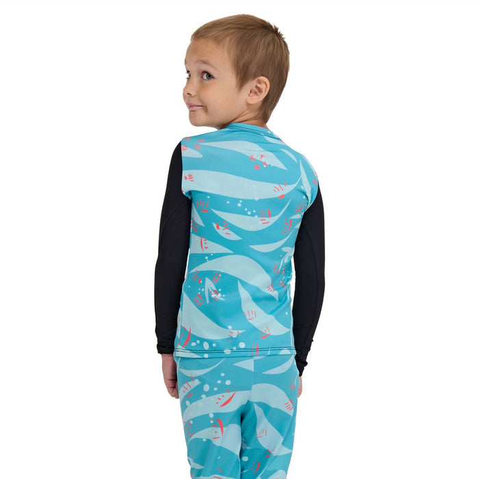 BlackStrap Kid's Little Pine Base Layer Crewneck Shirt 6T Origami Glacier Print