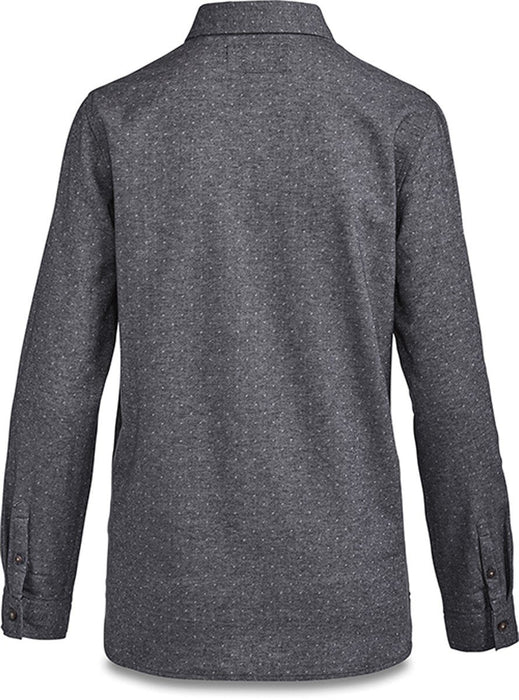 Dakine Women's Ada Button Down Long Sleeve Shirt Medium Pin Dot Washed Black New