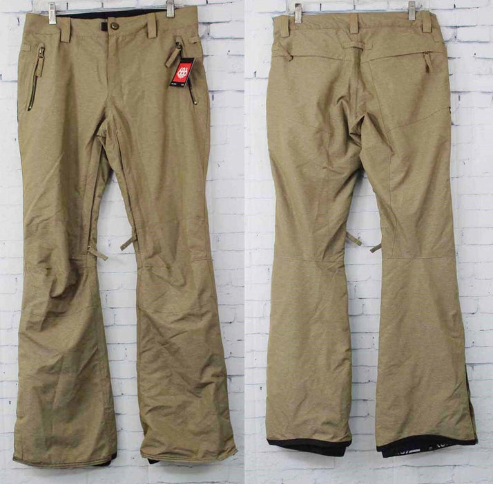 686 Womens After Dark Softshell Snowboard Pants Small Khaki Heather