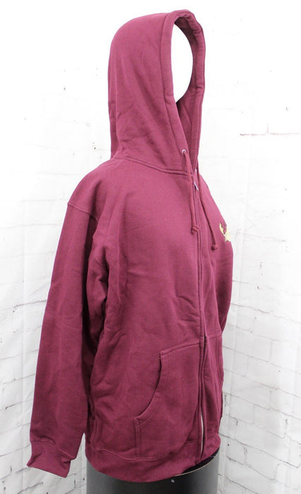 Airblaster Artic Trout Full Zip Hoodie, Men's Large, Maroon New