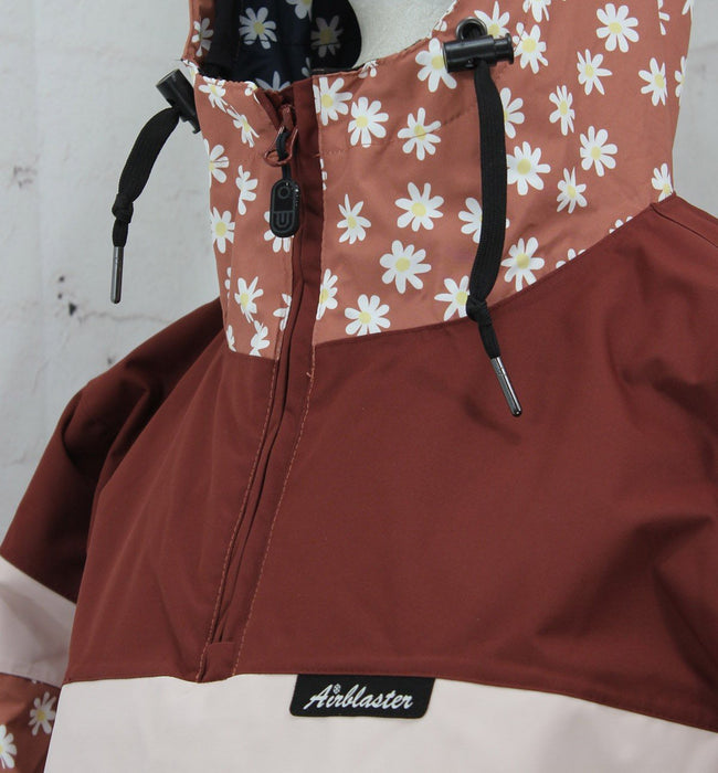 Airblaster Lady Trenchover Snow Jacket, Women's Extra Small XS, Rust Daisy Blush