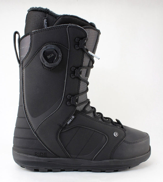 Ride Anchor Boa Tongue Tied System Snowboard Boots Mens 9 Black New 2024