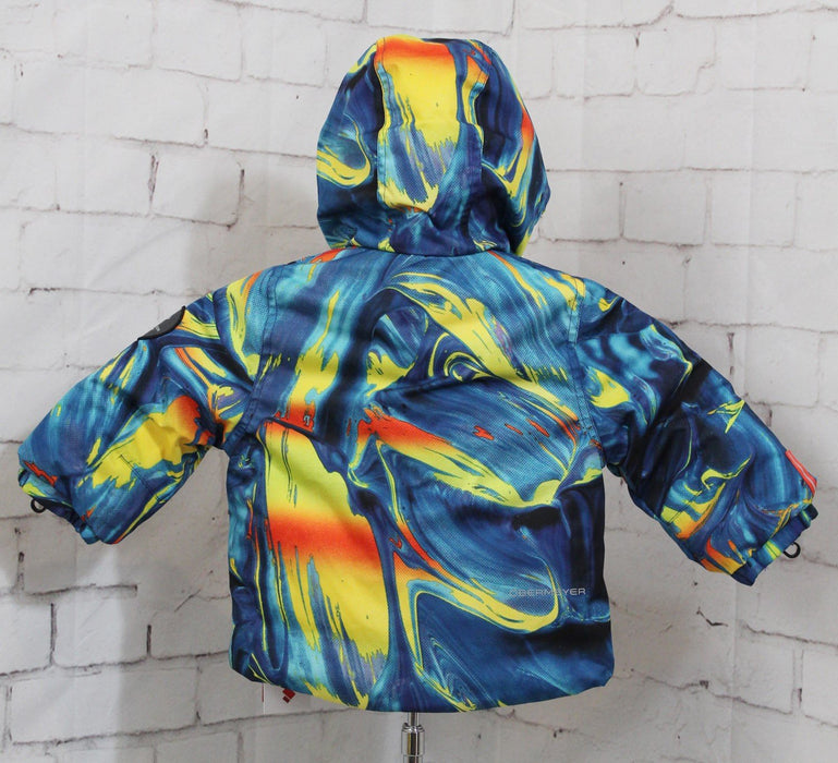 Obermeyer Kid's Ashor Insulated Snow Jacket, Toddler Size 1, Sun Rays Print New