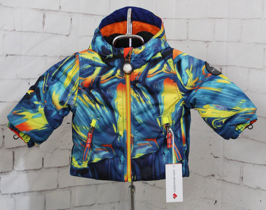 Obermeyer Kid's Ashor Insulated Snow Jacket, Toddler Size 1, Sun Rays Print New