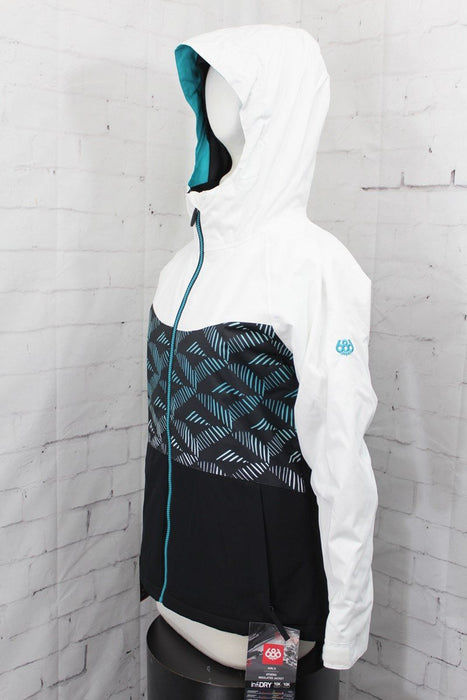 686 Athena Insulated Snow Jacket, Girl's Youth Large, Cross Hatch Fade