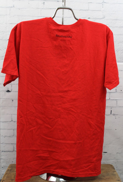 Skullcandy Audio T-Shirt Short Sleeve Mens Medium Red With Black Graphic New