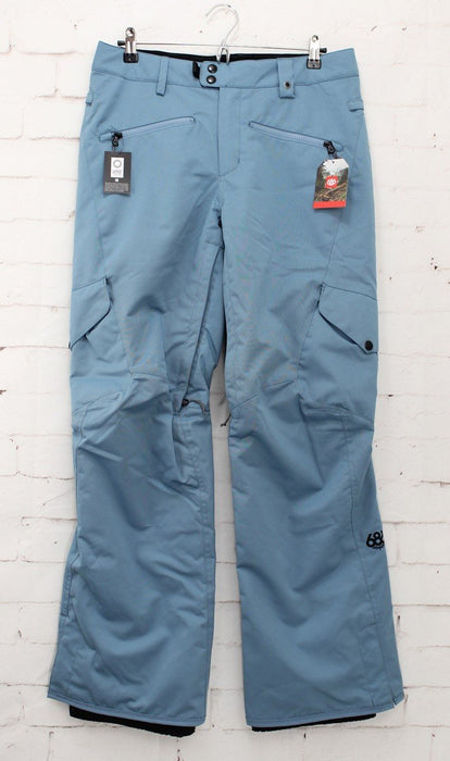 686 Aura Insulated Cargo Snowboard Pants, Women's Small, Steel Blue New