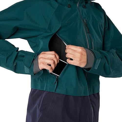 Dakine Beretta Gore-Tex 3L Shell Snowboard Jacket Women's Medium Teal/Night Sky