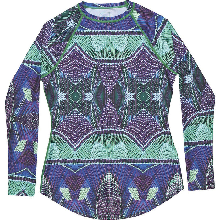 Dakine Luana Classic L/S Rashguard Shirt Women's Medium Bimini Purple New