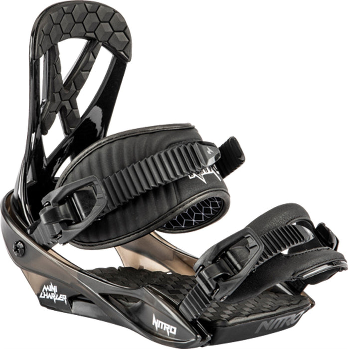 Nitro Mini Charger Youth Snowboard Bindings Small/Medium (US 3 - 6.5) Black