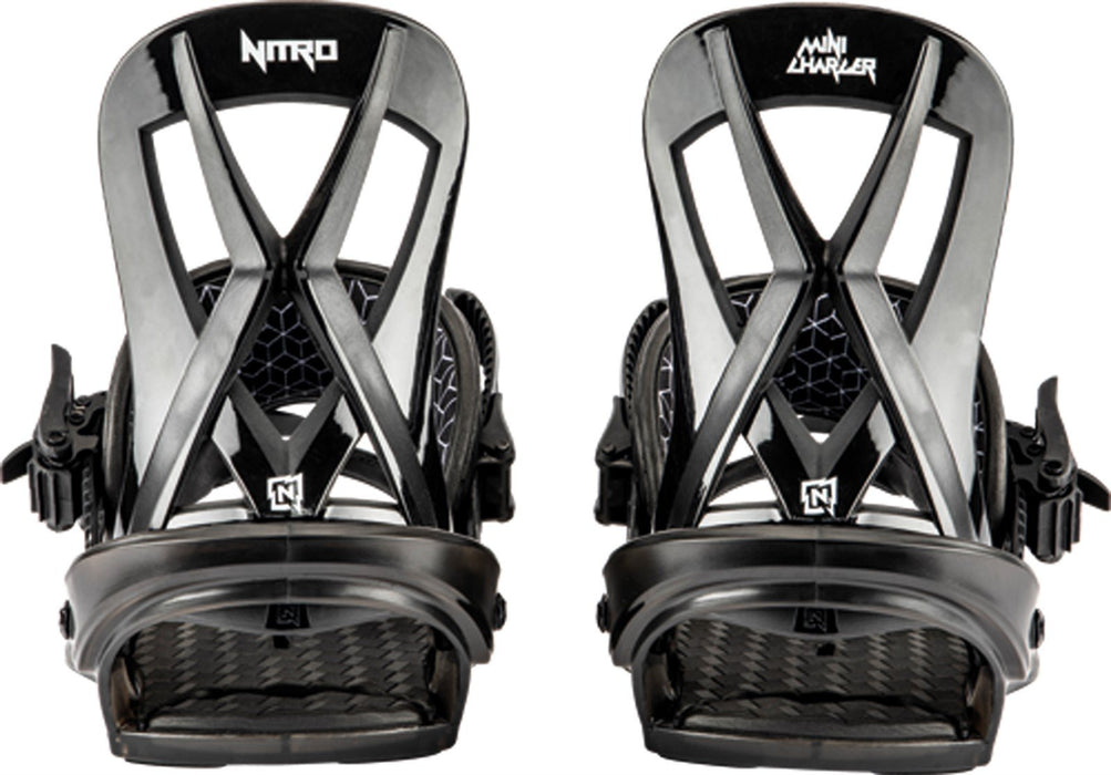 Nitro Mini Charger Youth Snowboard Bindings Small/Medium (US 3 - 6.5) Black