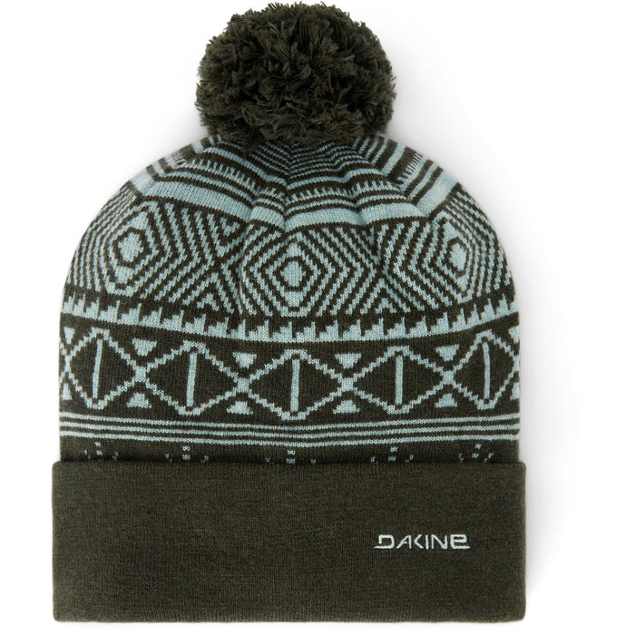 Dakine Blake Merino Wool Blend Jacquard Knit Lined Cuffed Beanie Darkest Spruce