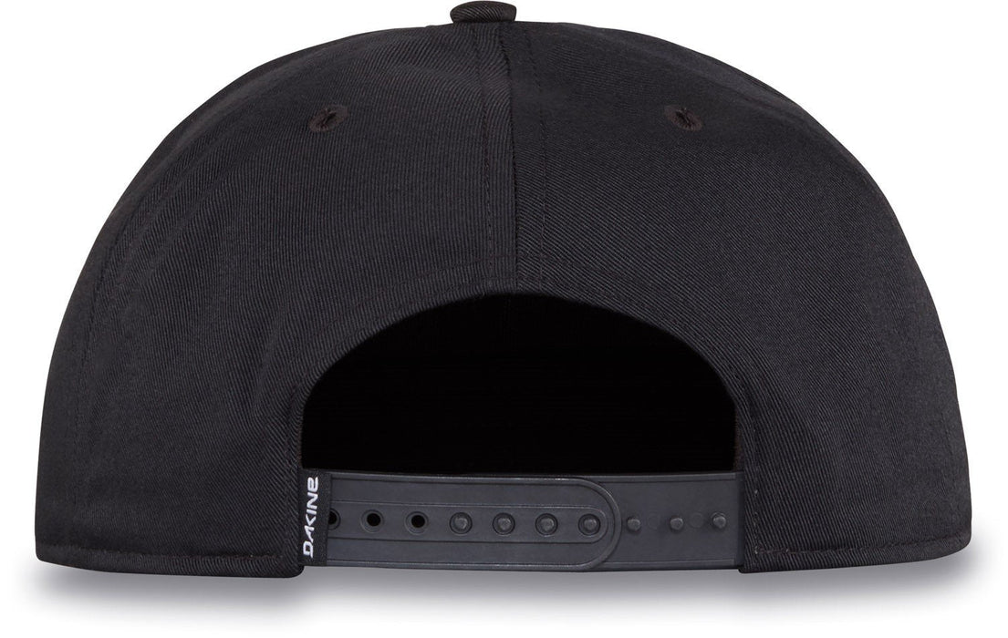 Dakine Box Rail Cap Snapback High Crown Flat Brim Hat Black New