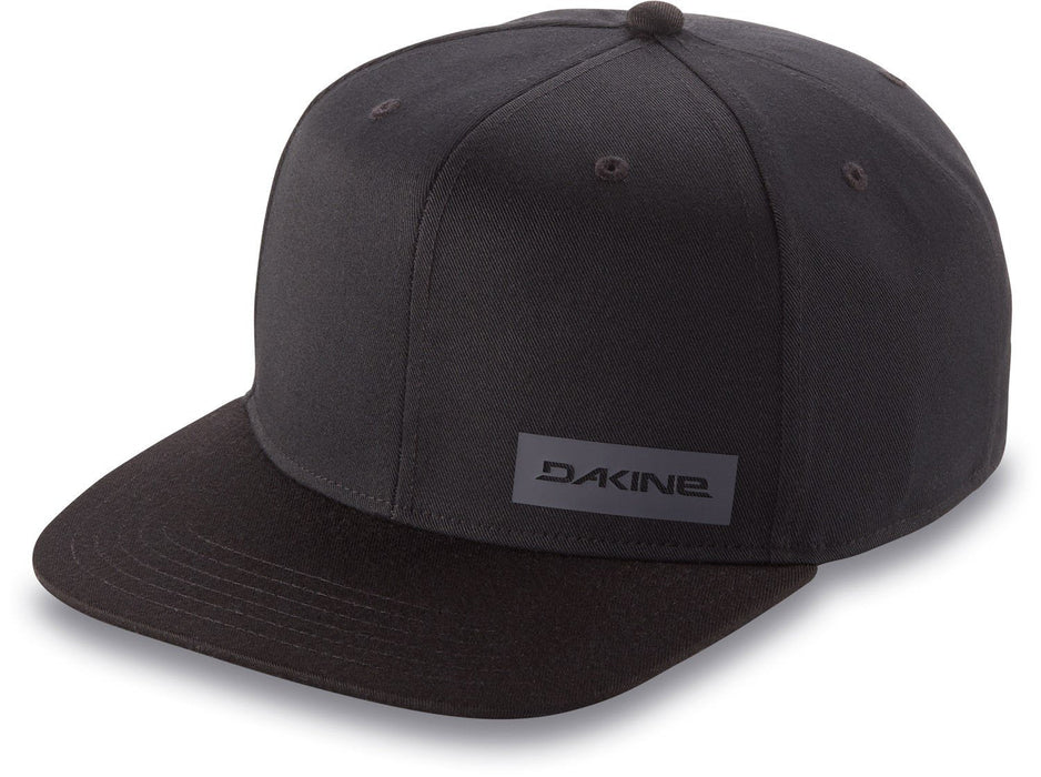 Dakine Box Rail Cap Snapback High Crown Flat Brim Hat Black New