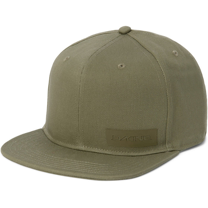 Dakine Box Rail Cap Snapback High Crown Flat Brim Hat Utility Green New