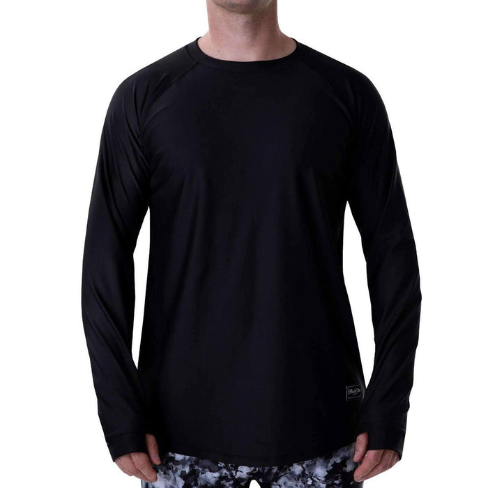 BlackStrap Men's Skyliner All-Season Base Layer Crewneck Shirt Large Solid Black