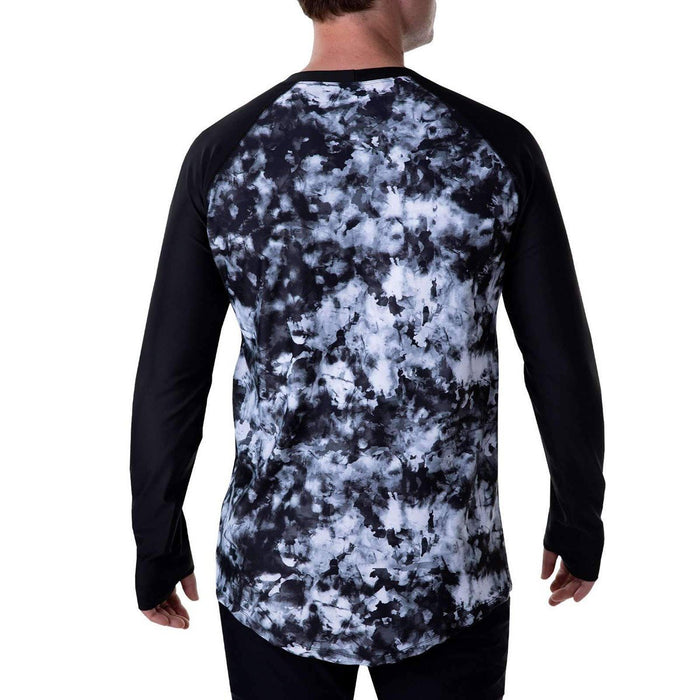 BlackStrap Mens Skyliner All-Season Base Layer Crewneck Shirt Large TieDye Black