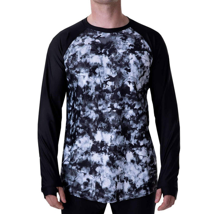 BlackStrap Mens Skyliner All-Season Base Layer Crewneck Shirt Large TieDye Black