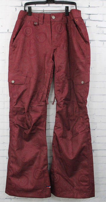 Bonfire Barret Ski and Snowboard Pants, Women's Medium, Red Stitch Print New