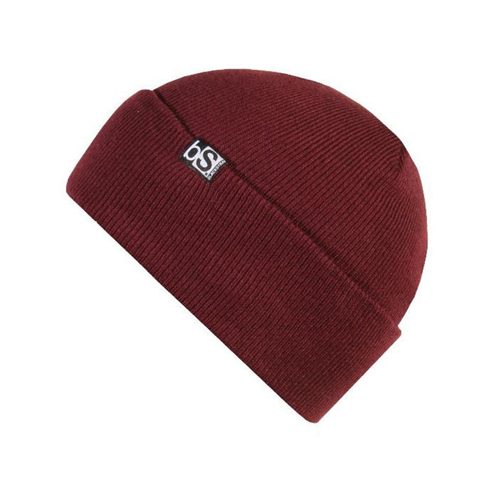 BlackStrap Essential Beanie Tall Fit Fine Acrylic Knit Cuffed Solid Maroon New