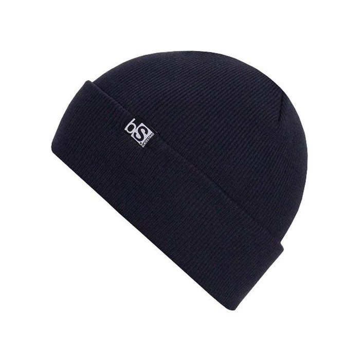 BlackStrap Essential Beanie Tall Fit Fine Acrylic Knit Cuffed Solid Navy Blue