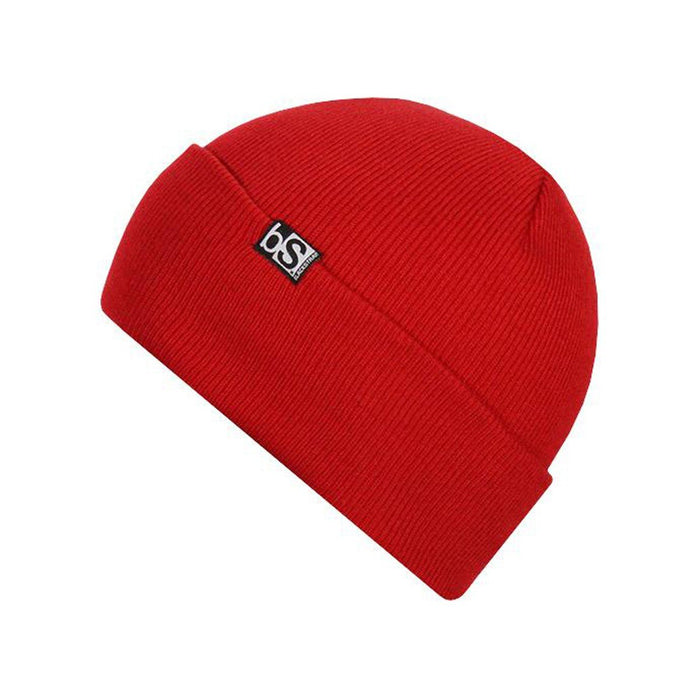 BlackStrap Essential Beanie Tall Fit Fine Acrylic Knit Cuffed Solid Red New