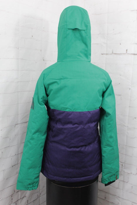 Bonfire Astro Insulated Snowboard Jacket, Womens Medium, Plum Purple / Green New