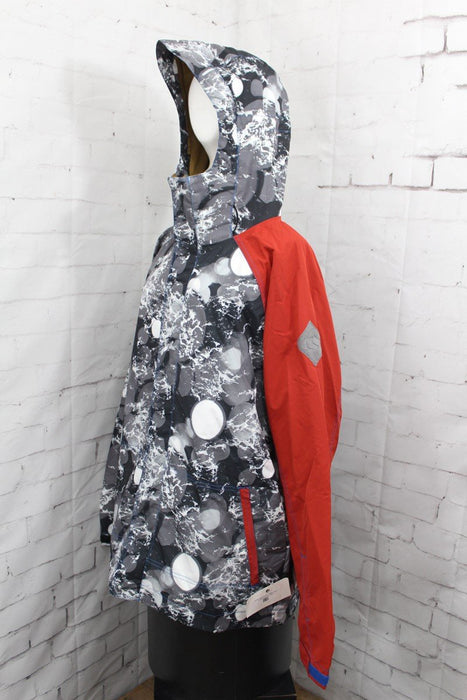 Bonfire Trapper Snow Shell Jacket, Mens Large, Dreamscape (Grey) / Torch Red New