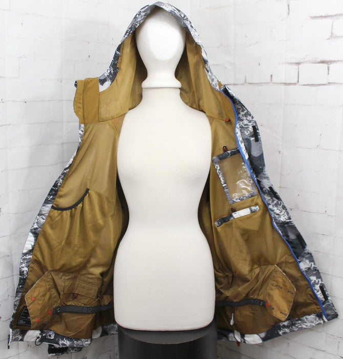 Bonfire Trapper Snow Shell Jacket, Mens Large, Dreamscape (Grey) / Torch Red New