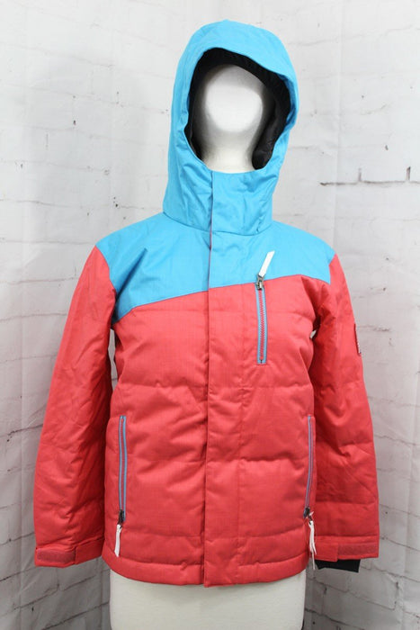 Bonfire Troop Down Snow Jacket, Unisex Youth Medium (10-12) Tango Pink/Blue New