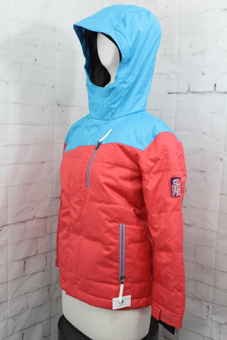 Bonfire Troop Down Snow Jacket, Unisex Youth Medium (10-12) Tango Pink/Blue New