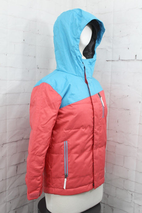 Bonfire Troop Down Snow Jacket, Unisex Youth Medium (10-12) Tango Pink/Blue New