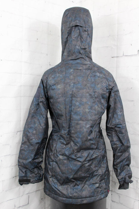 Bonfire Halifax Insulated Snowboard Jacket, Women's Medium, Camo Indigo New