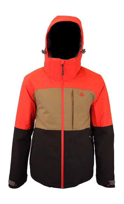 Turbine Mens Booter Jacket, Medium TNT Red Espresso Black New
