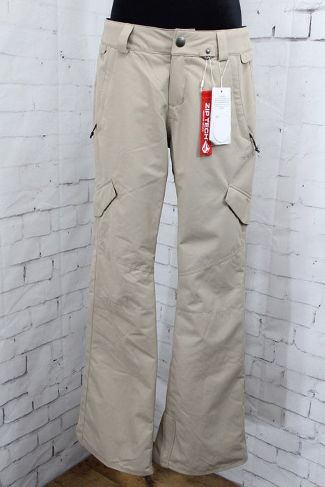 Volcom Bridger Insulated Snow Pants, Women's Extra Small/XS, Sand / Beige New