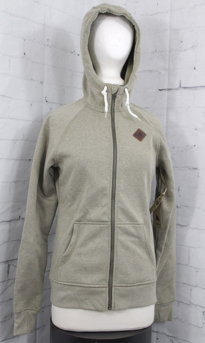 Burton Distill Fullzip Repellent Tech Hoodie Women's Medium Silt Heather New